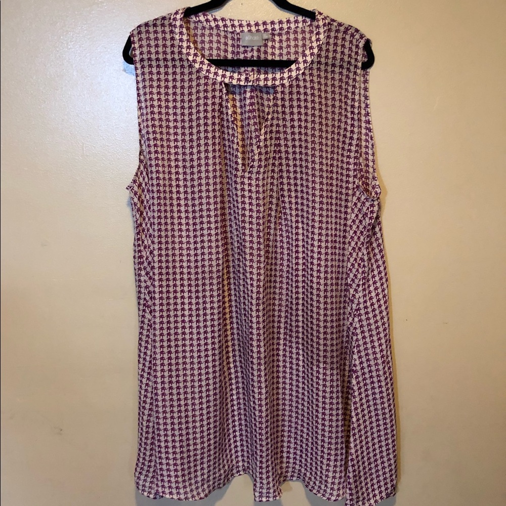 eShakti sheer flowy elephant print tunic - 3x/26